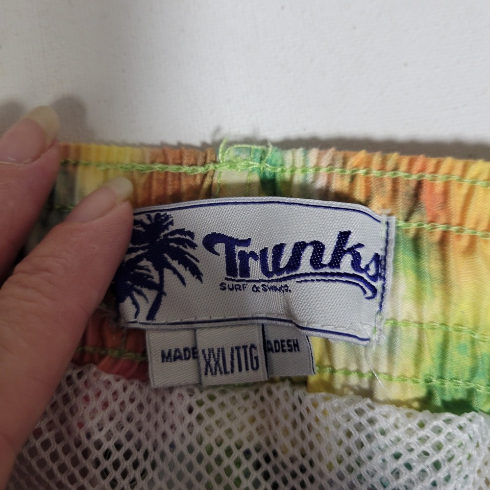 Trunks Surf & Swim Co Tie Dye Swim Shorts Mens XXL Drawstring Mesh Lined Beach - Picture 5 of 8